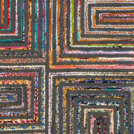 Safavieh 6 x 6 ft. Nantucket Hand Tufted Square Area Rug, Charcoal NAN609A-6SQ